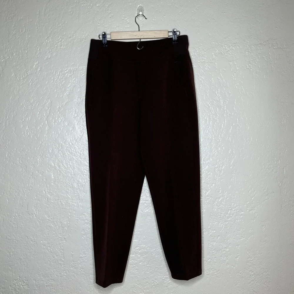 Athleta Endless High Rise Pant Woodland Brown Tapered Stretch Trouser 8 533636 - Picture 4 of 12